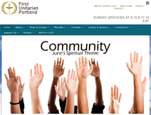 Tablet Screenshot of firstunitarianportland.org